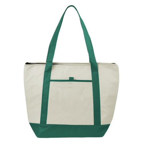 Lighthouse non-woven cooler tote 21L green