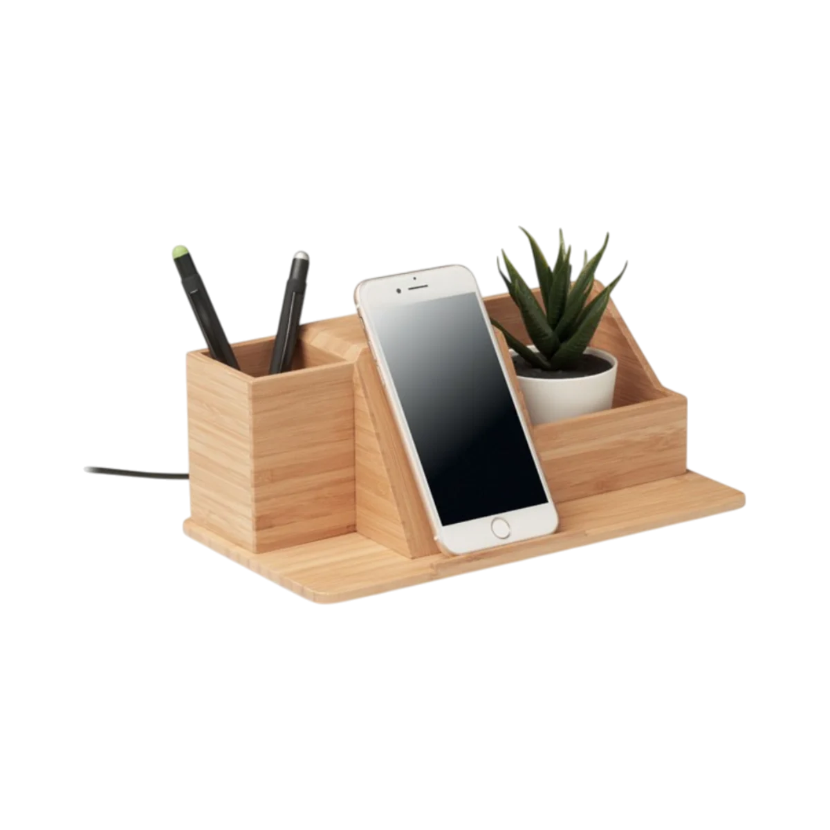 Bamboo Desktop Wireless Charger main image