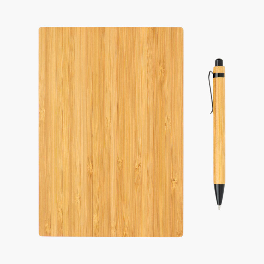 PDP - a5bamboonotebookpenset square #F8F8F8 background