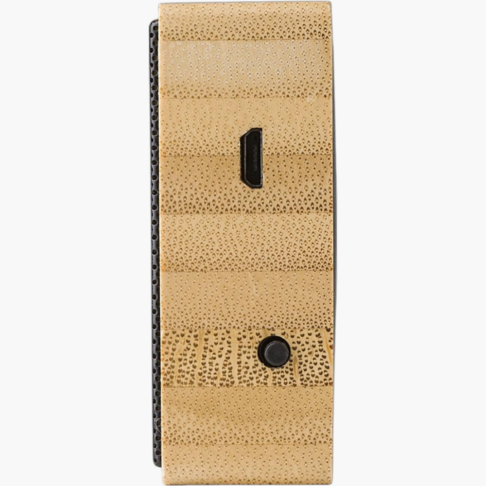 Enceinte sans fil en bambou renard