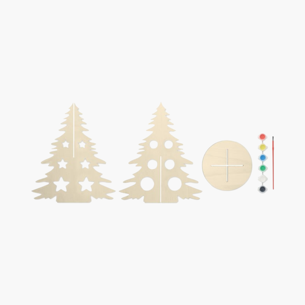 PDP - treeandpaintdiywoodensilhouettechristmastree square #F8F8F8 background