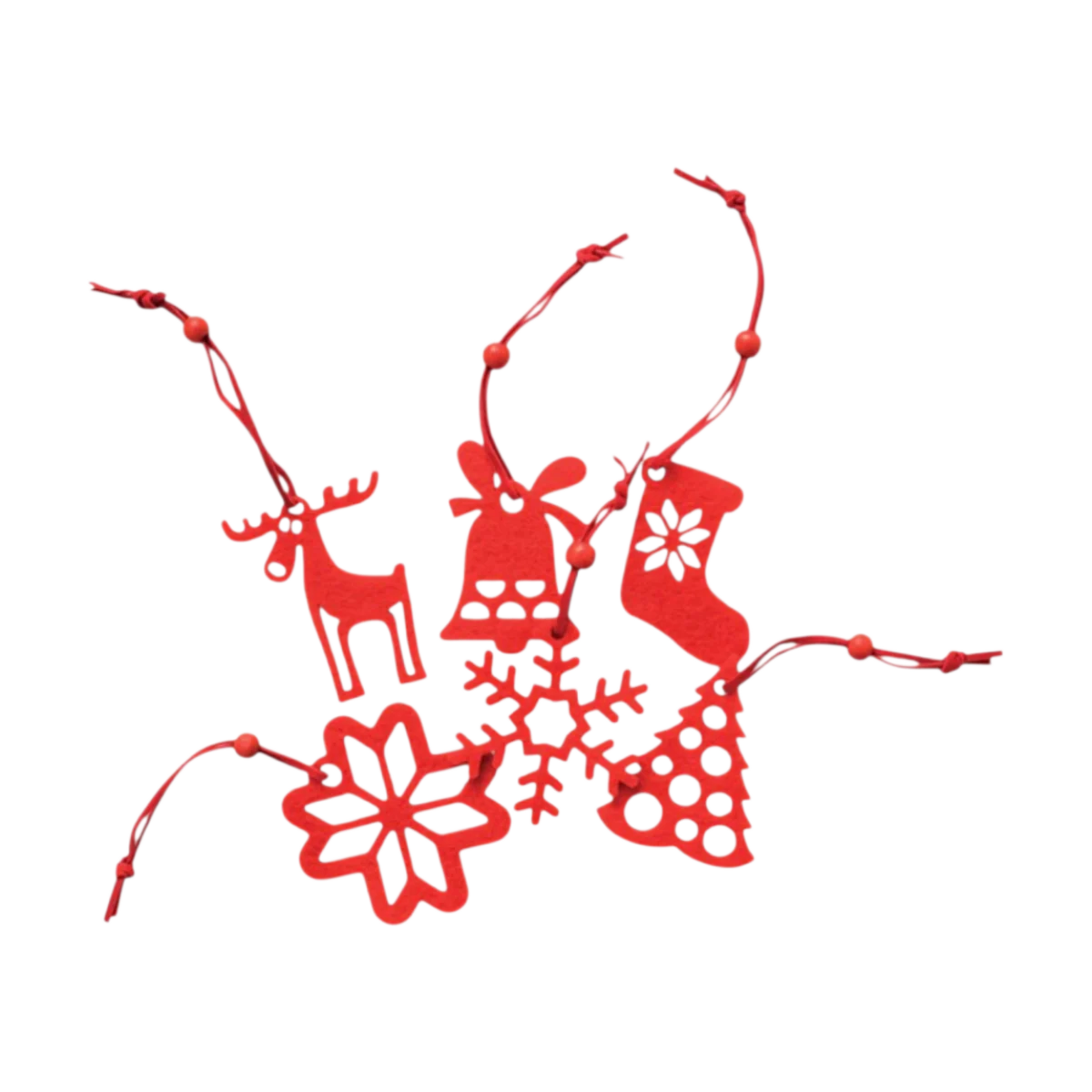 PET ROUGE Set of 6 Felt Tree Hangers main image