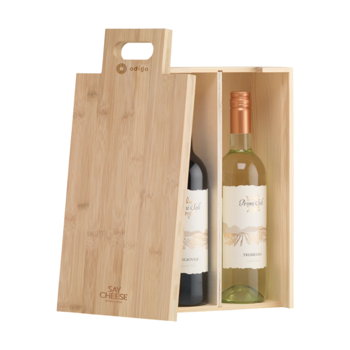 Image principale de Coffret de vin Rackpack et planche à fromage en un