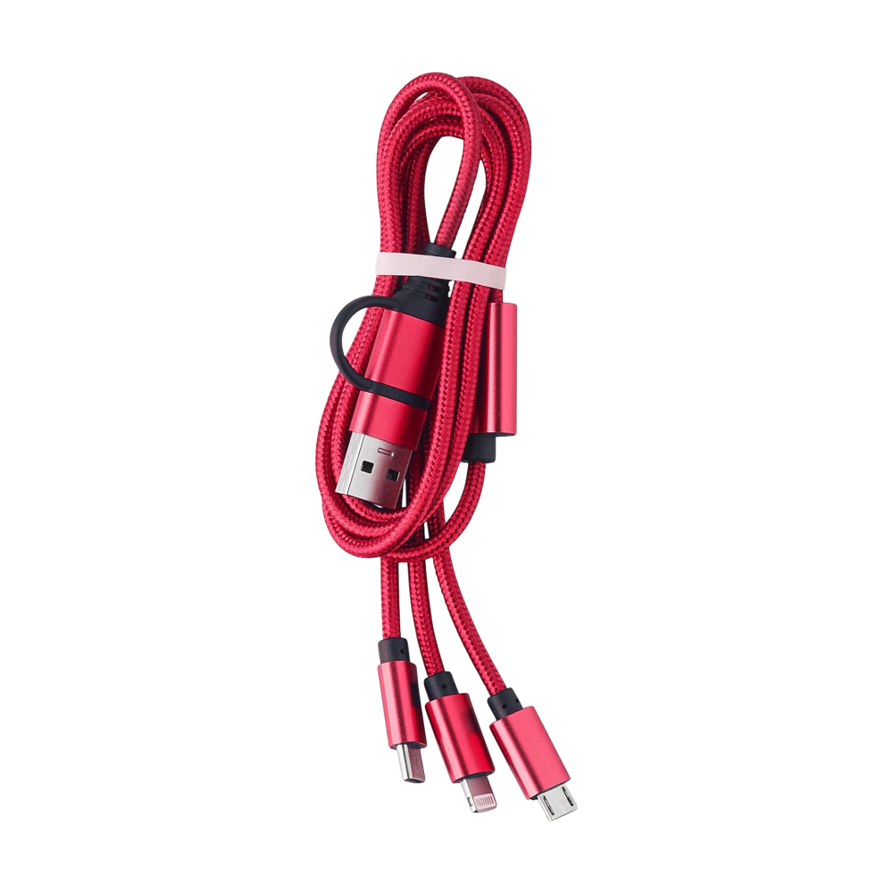 ICON - nylonchargingcableleif red