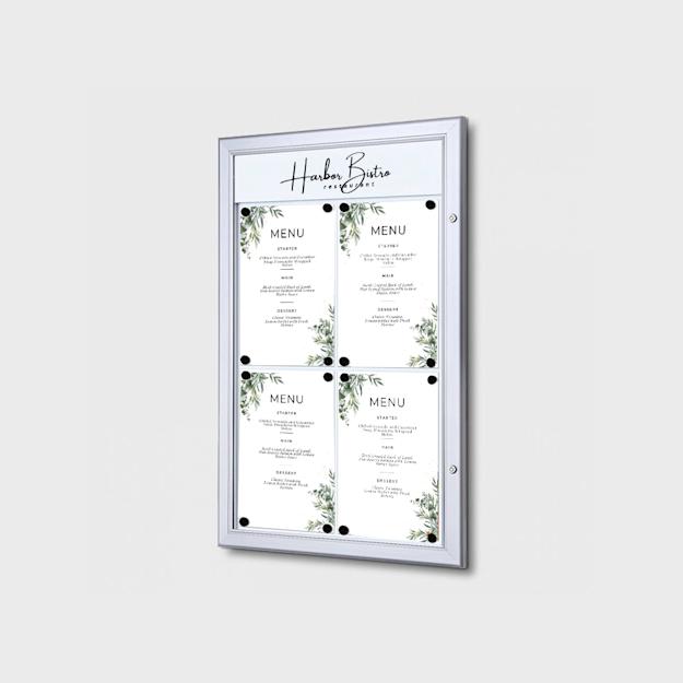 Bacheca menu esterna con pannello logo | HelloPrint