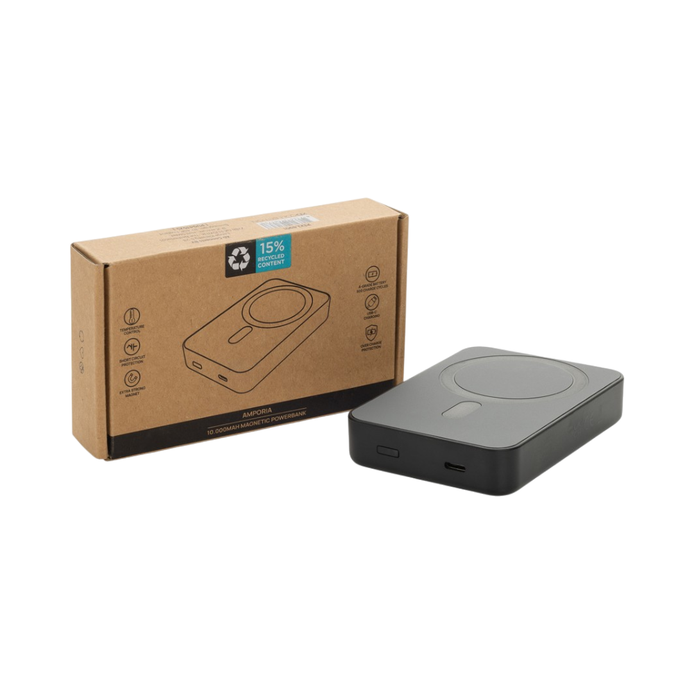 PDP - amporiarcsrecycledplastic10000mahmagneticpowerbank square #00000000 background