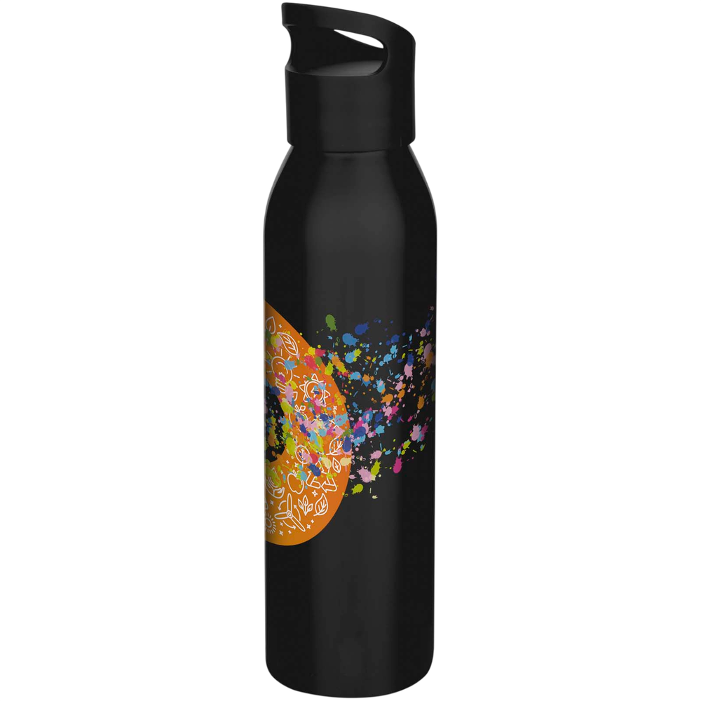 COLOR - sky650mlrcsrecycledsinglewallstainlesssteelwaterbottle - black