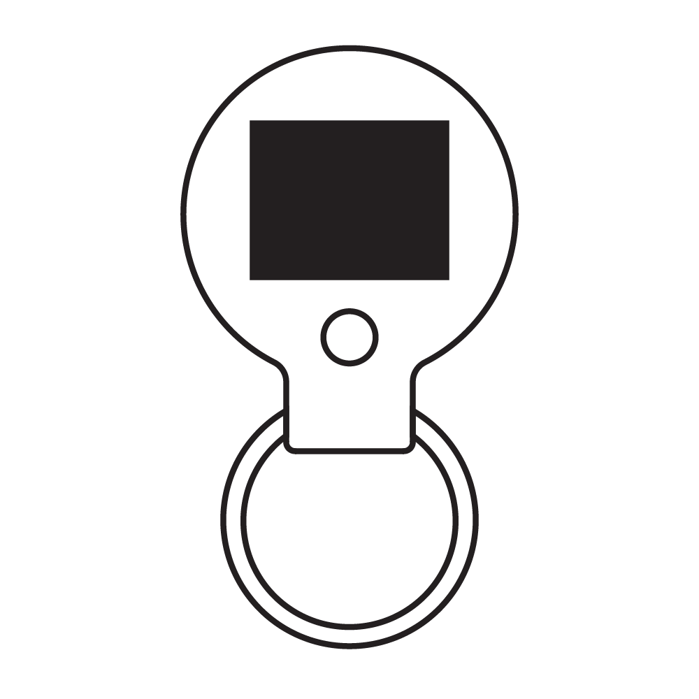 ICONS recycledleatherkeyringround 25x20
