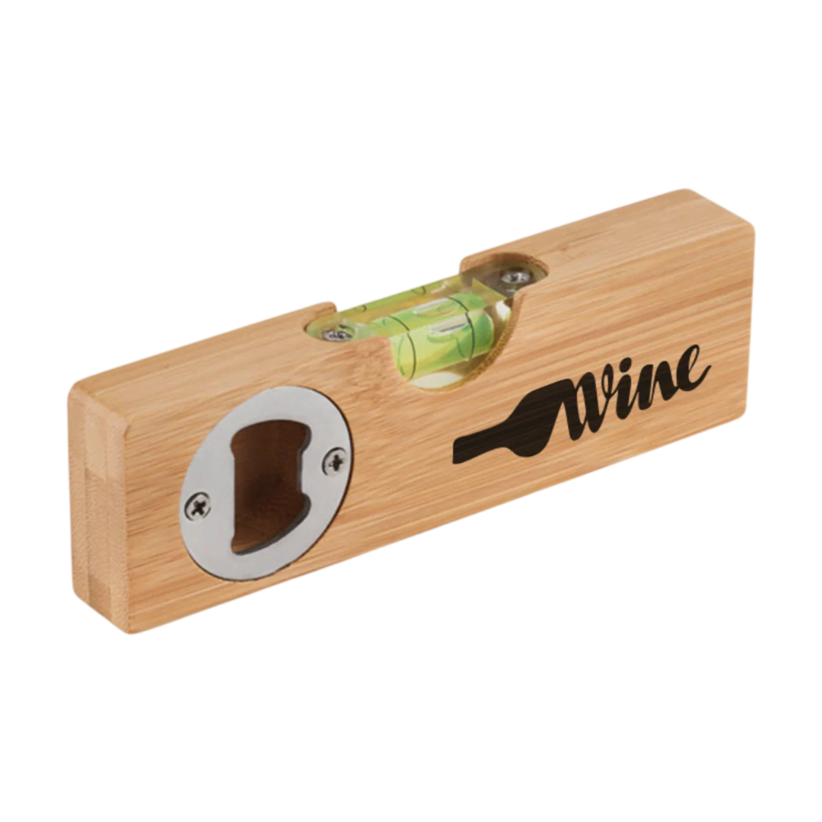 Bamboo Spiren Spirit Level and Bottle Opener. main image