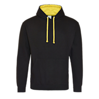 varsityhoodiejusthoods jetblack:sunyellow