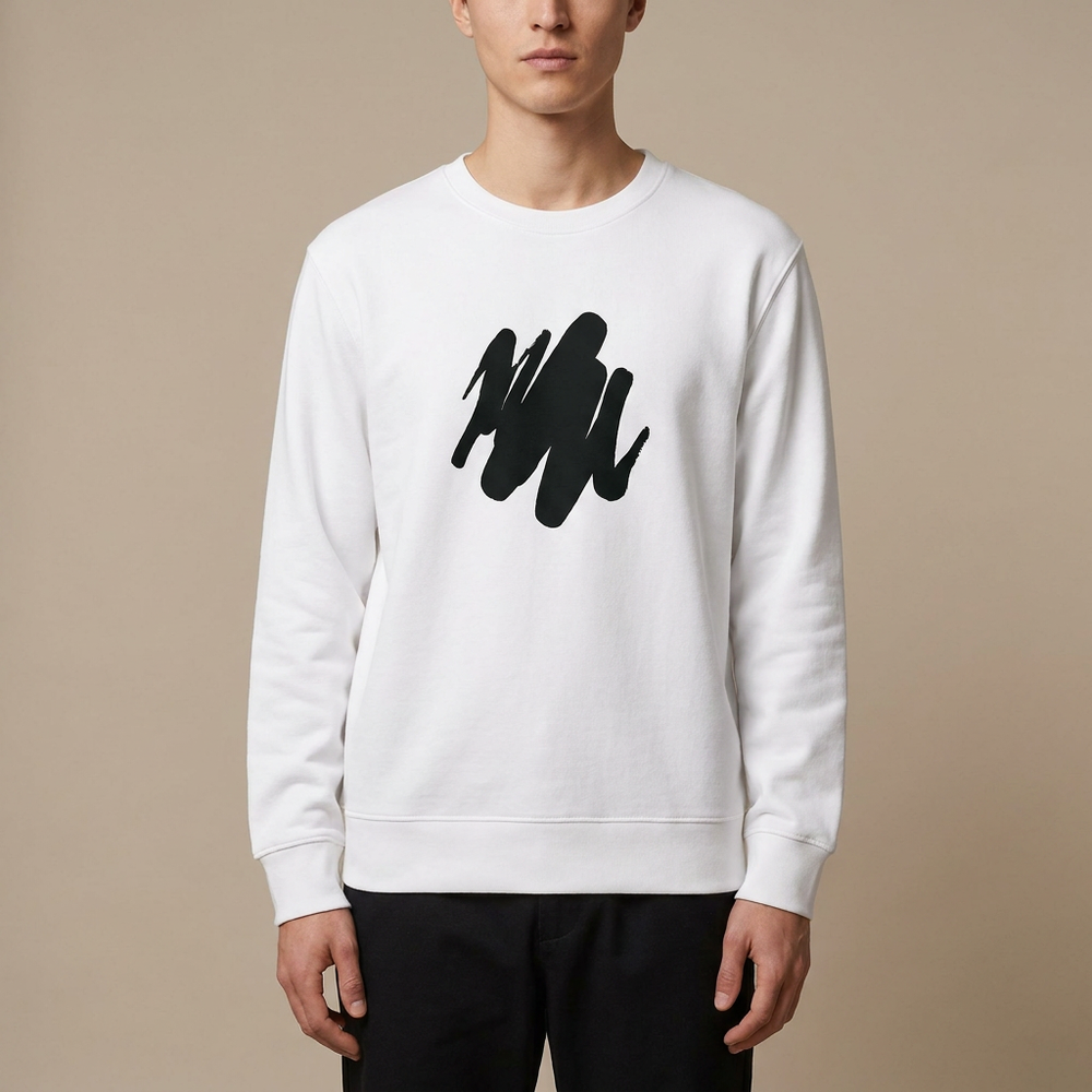 theunisexcrewnecksweatshirtinrecycledcotton - clothing_front_model
