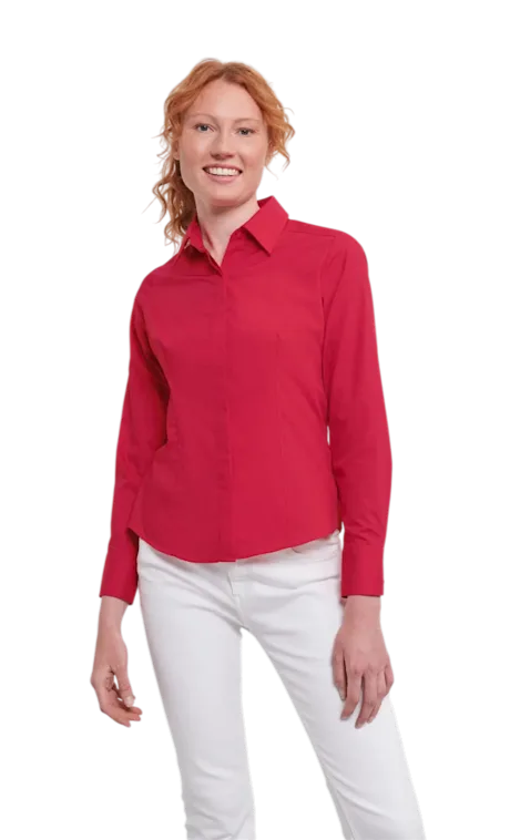 Russell Ladies Fitted Poplin Shirt