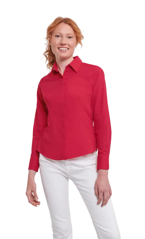 PDP - russellladieslslfittedpolycotpoplinshirt square