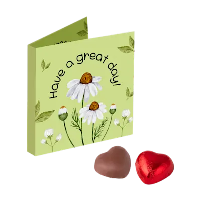 Folding Card with Red Chocolate Heart