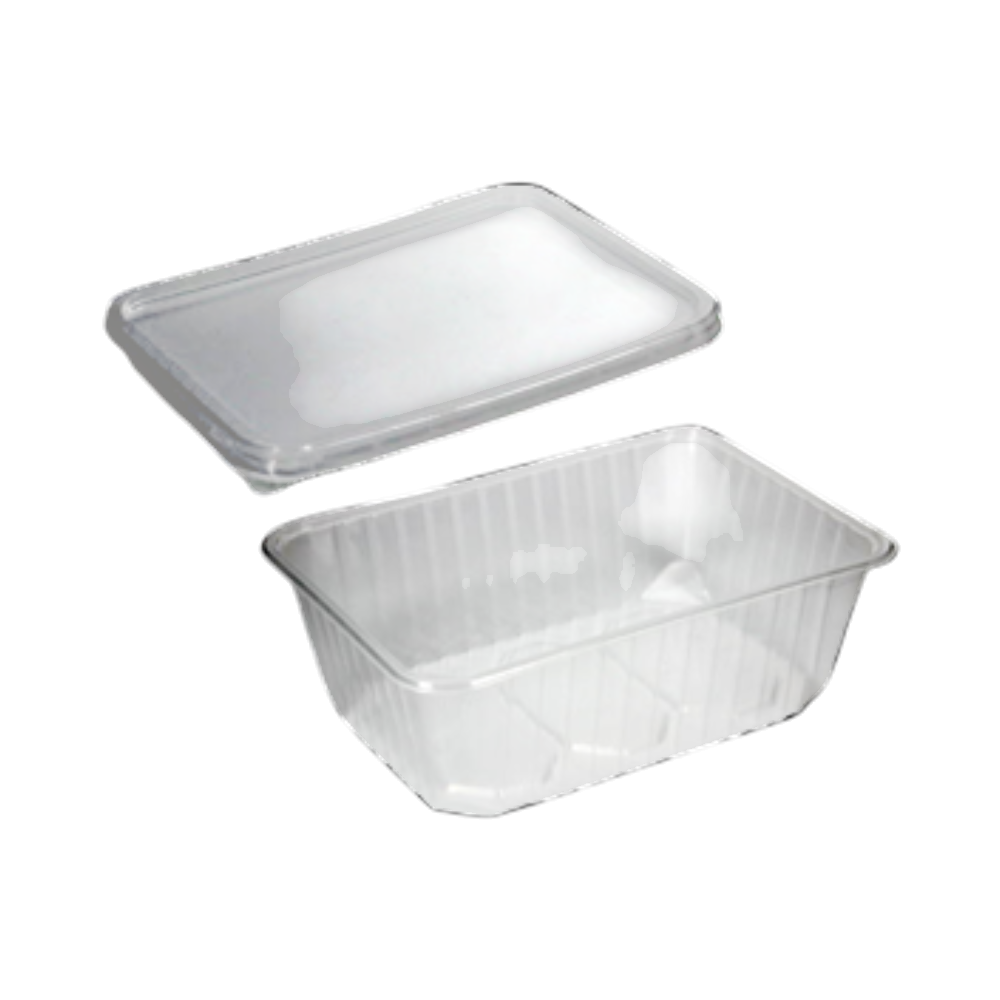 RPP maaltijdbakken met deksel combinatiepakket 18,6 x 13,3 x 6,3 cm