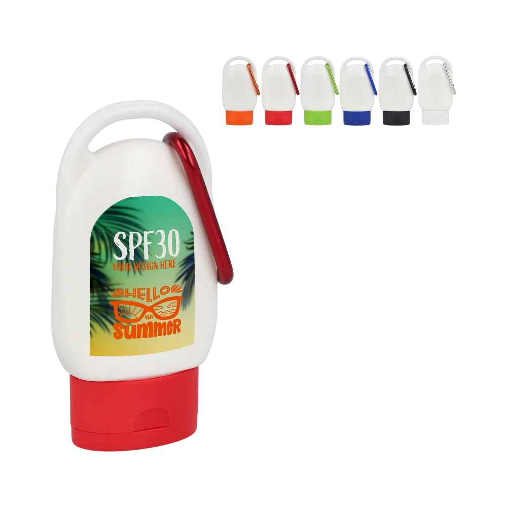 PDP - sunscreenlotionwithcarabinerspf30recycledmaterial square #00000000 background