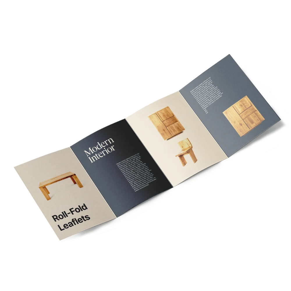 roll fold leaflets PLP