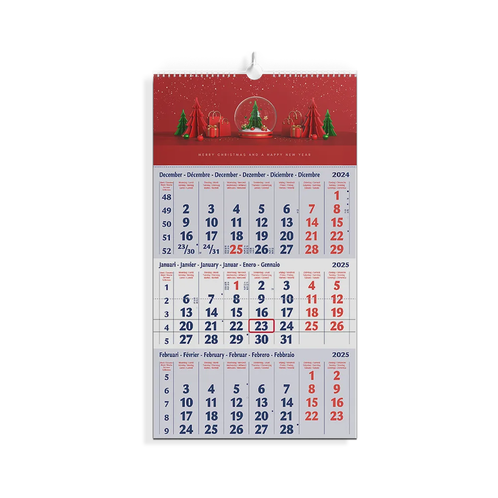 xmas 3 month calendars