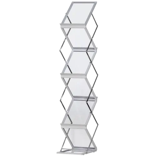 Espositore pieghevole a zig zag per brochure