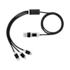 Versatile 5-in-1 charging cable black