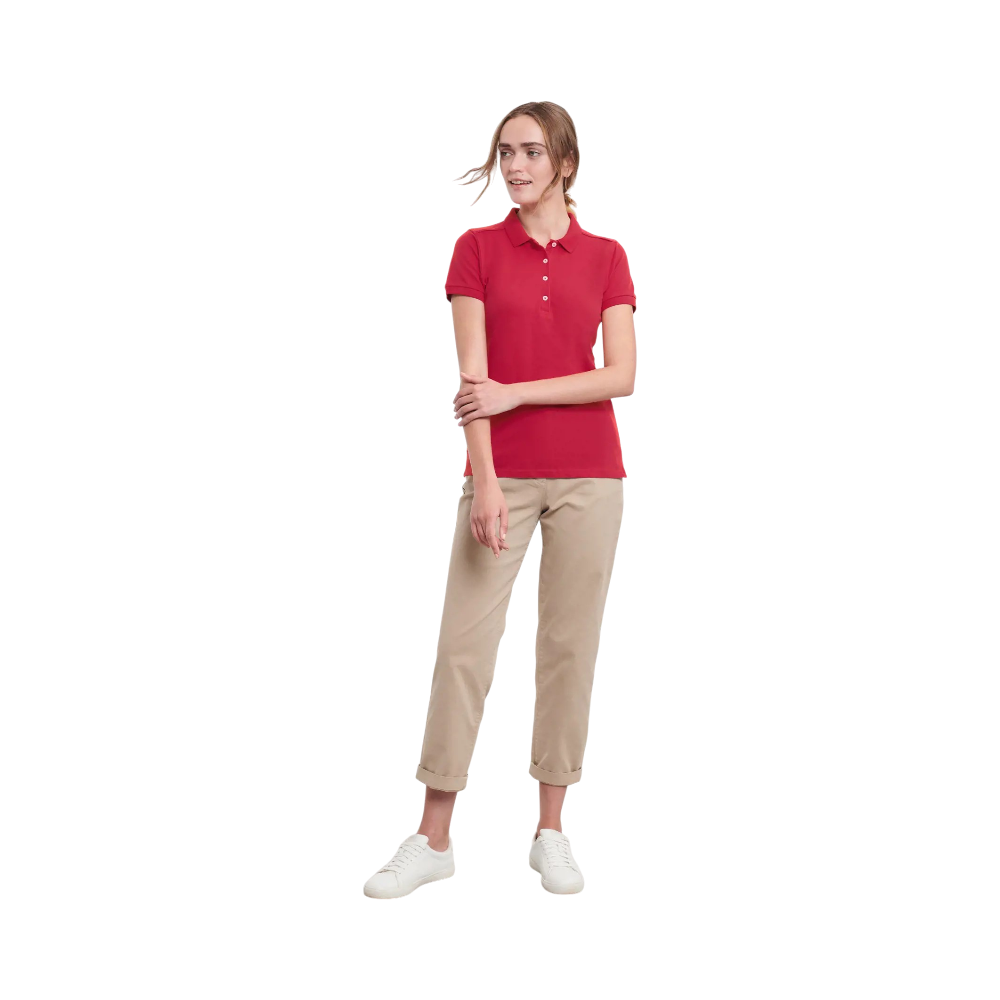 PDP - russellladiesfittedstretchpolo square #00000000 background