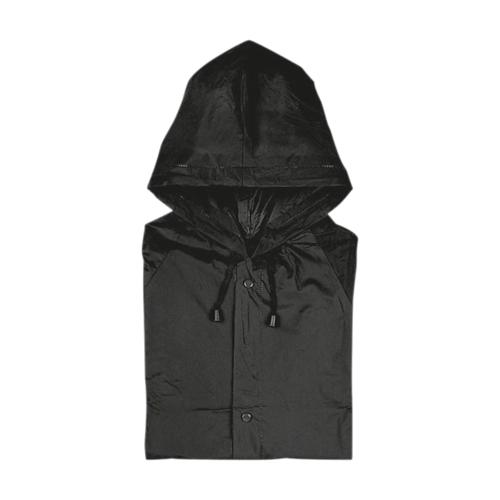 ICON - pvcraincoatwithhood black