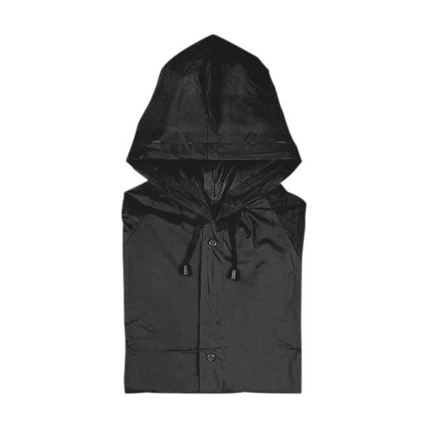 ICON - pvcraincoatwithhood black