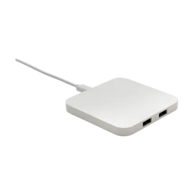 Caricatore Wireless in Plastica ABS Riciclata RCS con Porte USB