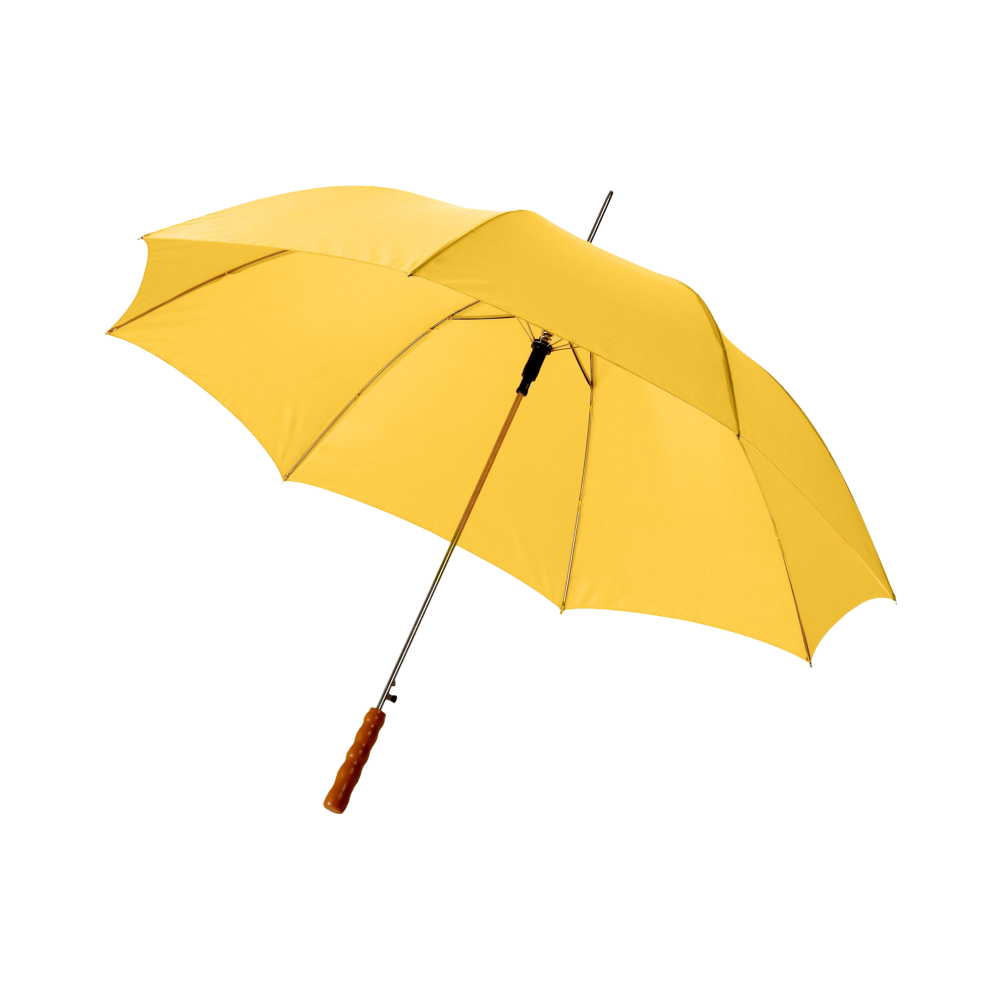 Lisa 23- auto open umbrella with wooden handle yellow