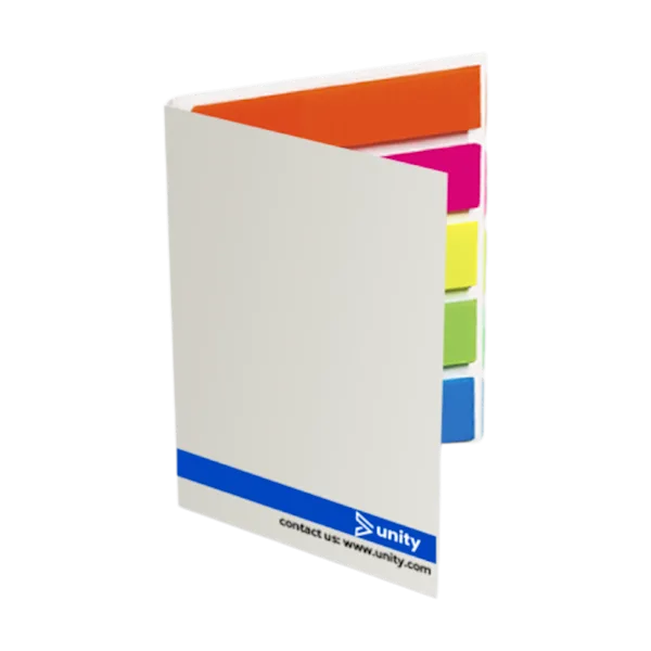 Page markers with printed cover 