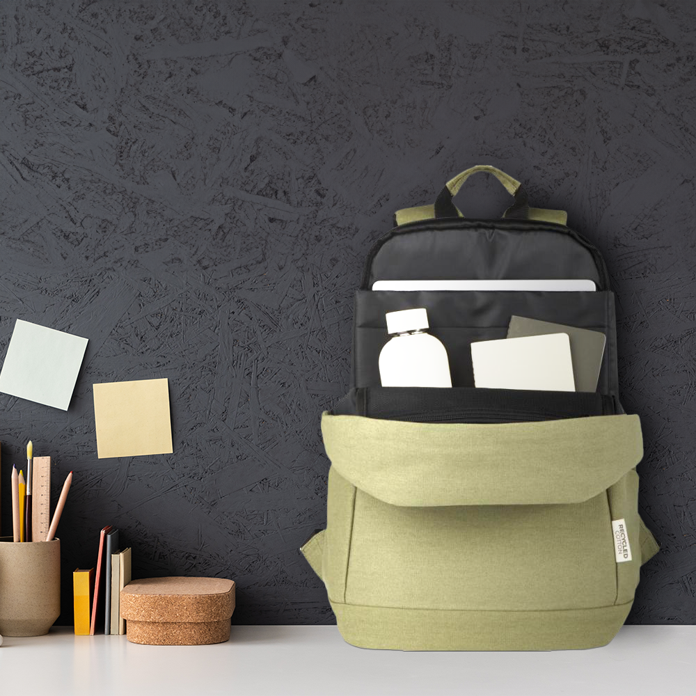 joey156grsrecycledcanvasantitheftlaptopbackpack18l setting 1