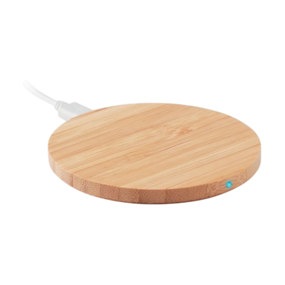PDP - rundoluxbamboowirelesscharger15w square #F8F8F8 background