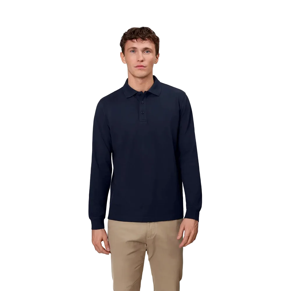 Long Sleeved Polo Shirt Stretch - front