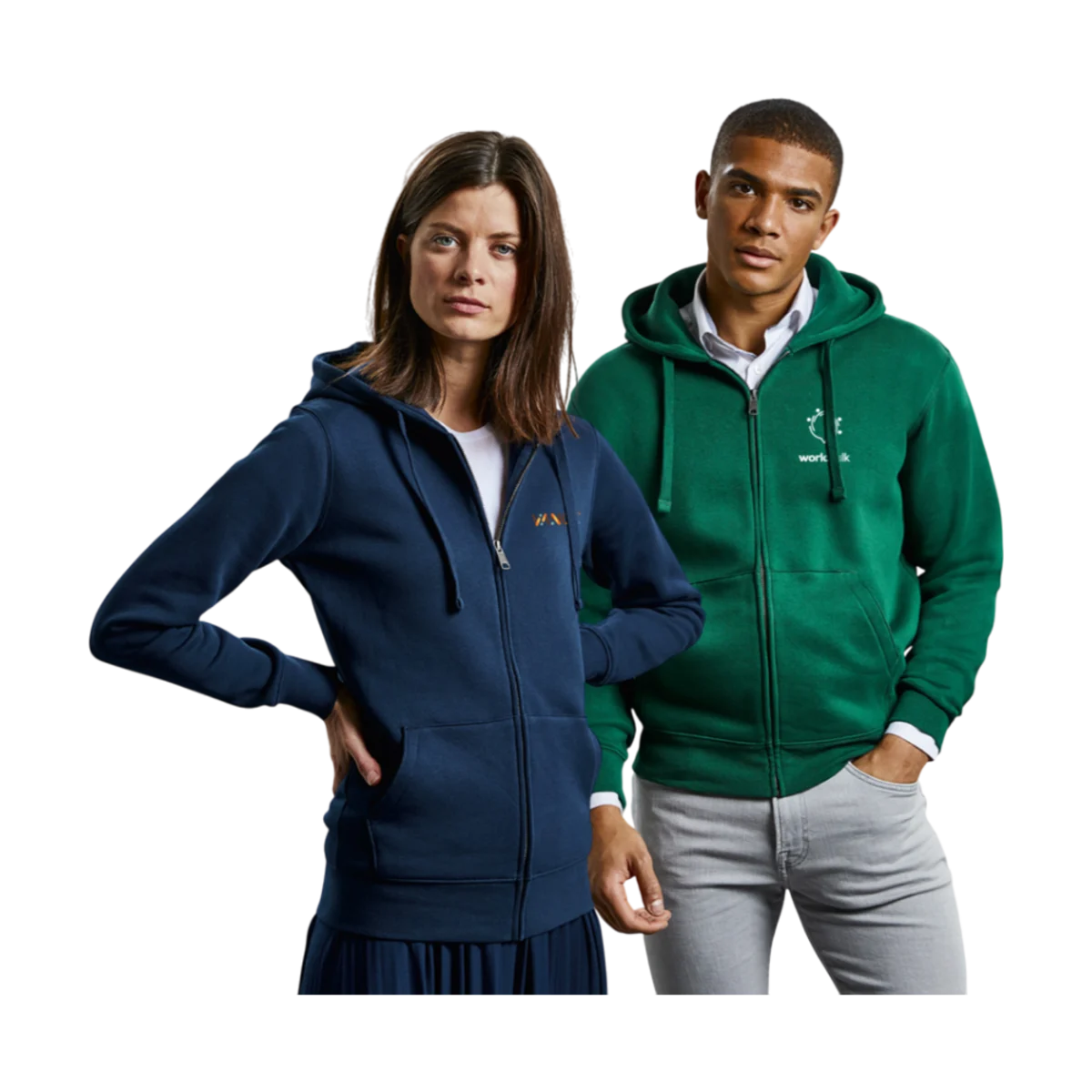 Immagine principale di Felpa con cappuccio Russell Premium in policotone con zip