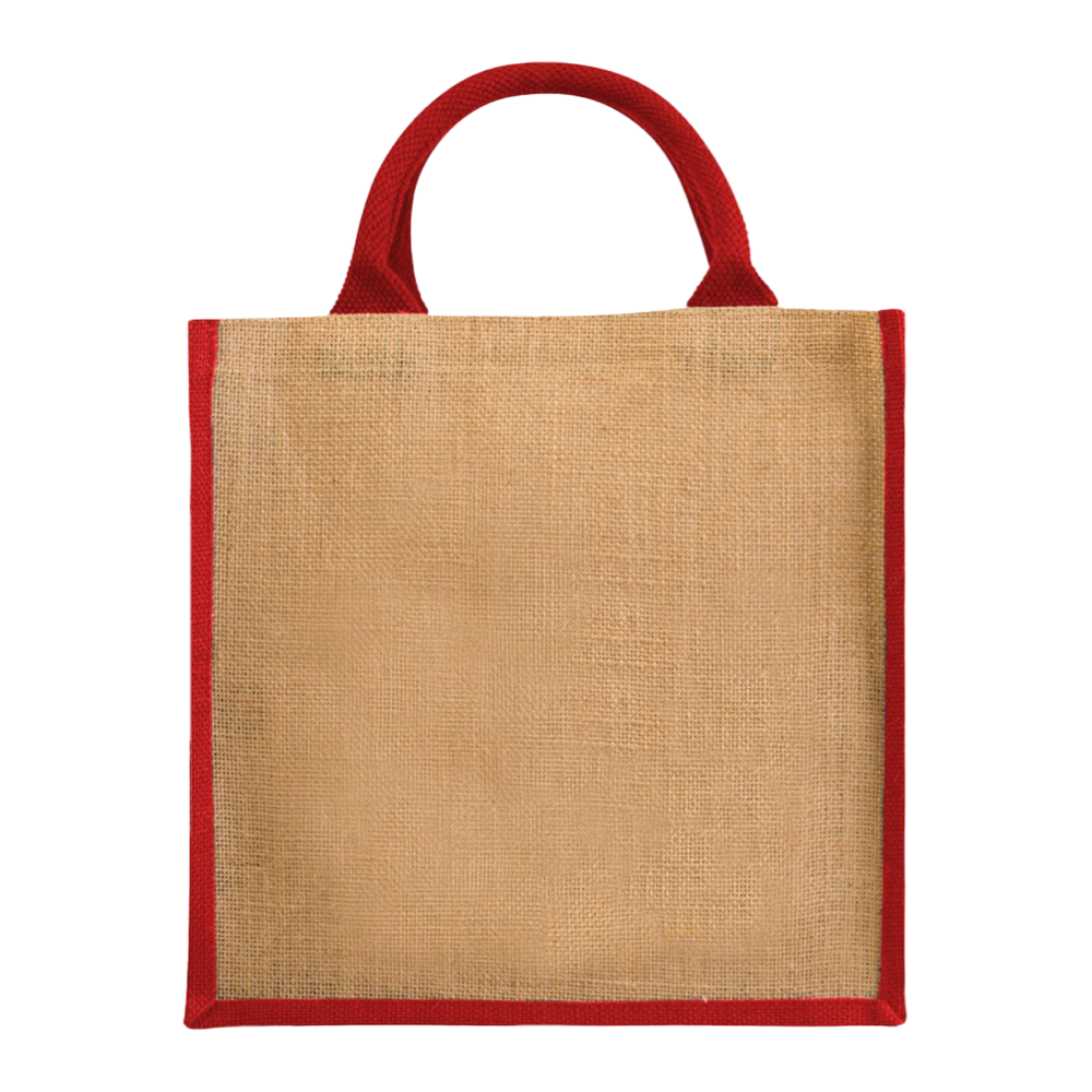 Chennai jute tote bag 16L natural red
