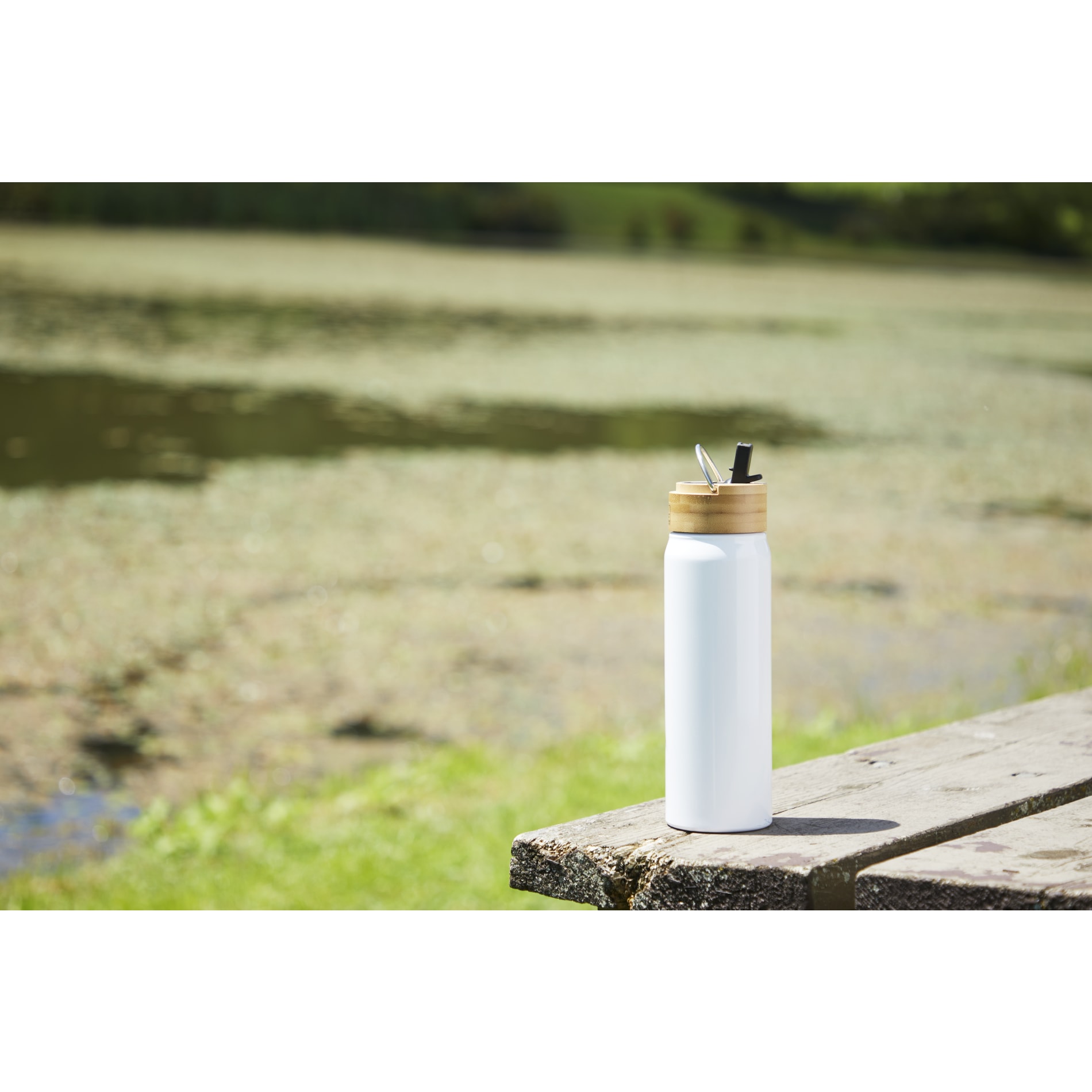 ECO Aluminium Bottle with Bamboo Lid   -3