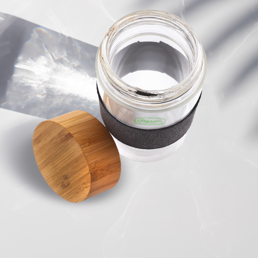 Impact borosilicate glass bottle with bamboo lid PDP Copy 2