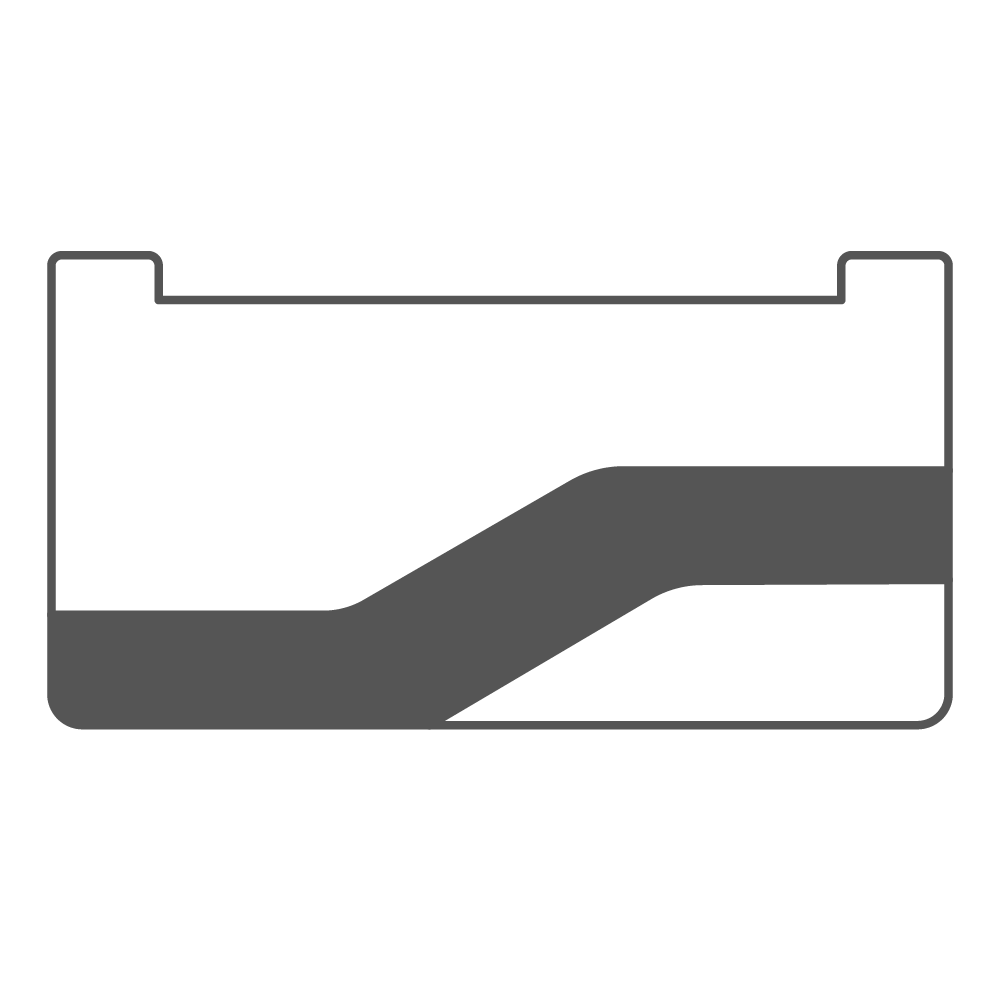 Front | 1.6H in x 5.7W in