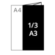 A3 folded to 1/3 A3