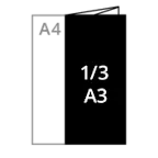 A3 piegato a 1/3 A3
