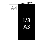 A3 folded to 1/3 A3
