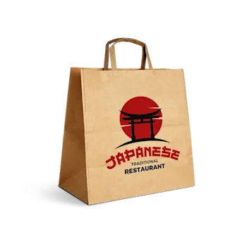 Papieren draagtassen takeaway
