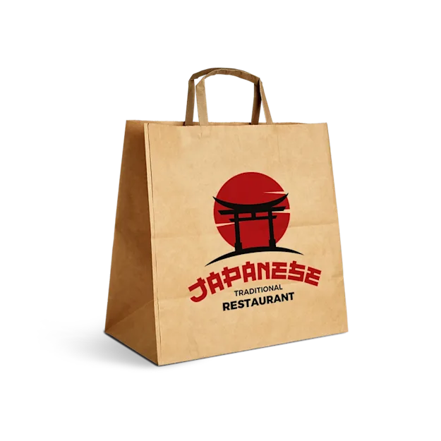 Papieren draagtassen takeaway