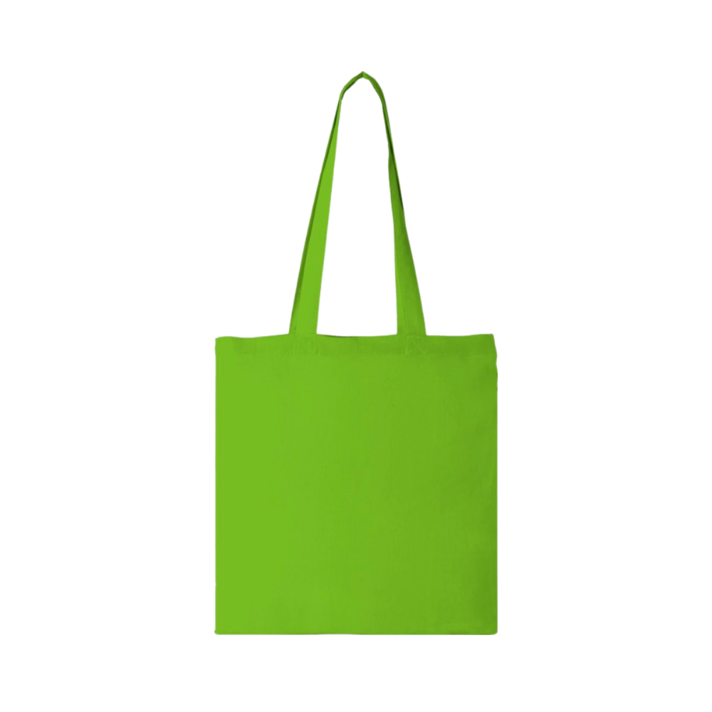 Carolina 100 gsm cotton tote bag 7L lime
