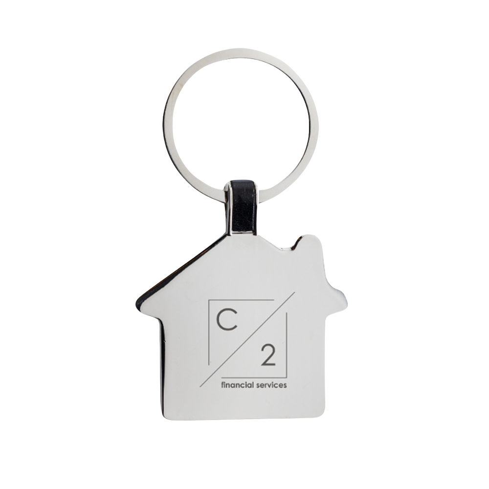 Portachiavi Casa in Lega di Zinco RCS Riciclato