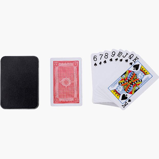 PDP - metaltinwithplayingcardsnathan square #F8F8F8 background