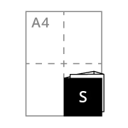 411x105mm folded to 105x105mm