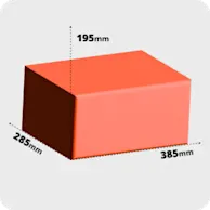 Inner dimensions: 38.5 x 28.5 x 19.5 mm