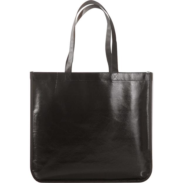 COLOR ICON - glosslaminatednonwovenshoppertote - Black