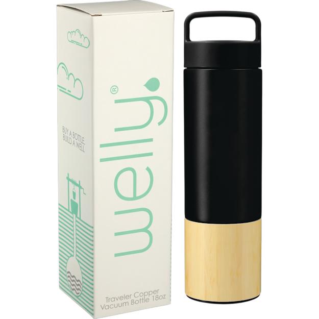 ICON - wellytravelercoppervacuuminsulatedbottle18ozgb black